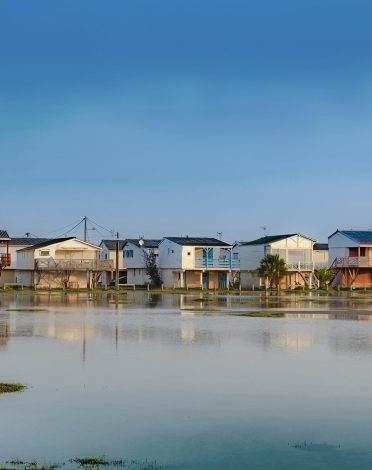 Los chalets y las playas