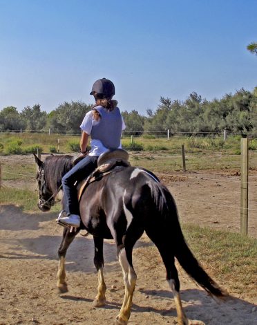 On horseback